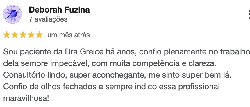 Avaliação de Deborah Fuzina